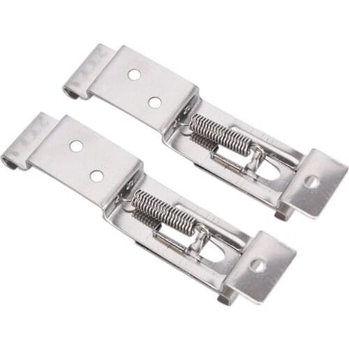One pair European Car License Plate Frame Holder Trailer Number Plate Clips Spring Loaded Stainless Steel Bracket Cars