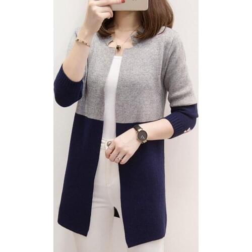 Casual long knitted cardigan sweaters women autumn winter cardigan Long sleeve loose female button knitwear sweaters