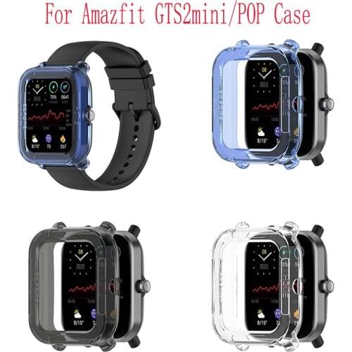 Compatible With Amazfit-GTS2mini/POP Smart Watch Case Shockproof Case Flexible TPU Protective Shell Protector Anti-dust Covers