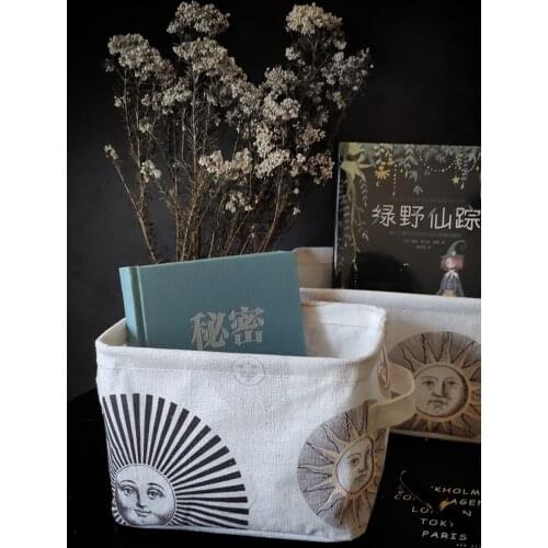 Nordic face Decorate storage baskets Desktop book storage box organizer
