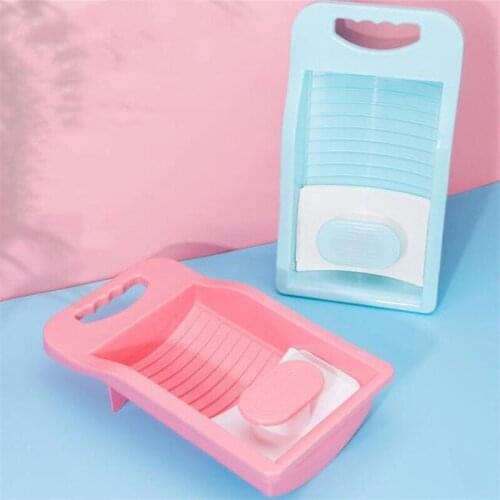 Thicken Scrubboards Clothes Washboard Plastic Anti Slip Washing Board with Soap Holder Laundry Scrubbing Cleaning Products