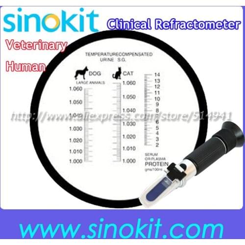 Veterinary and Human 2-14g/dl;1.000-1.060 RI Dog;1.000-1.060 RI Cat Clinical DOG and Cats Refractometer - RHC-300ATC