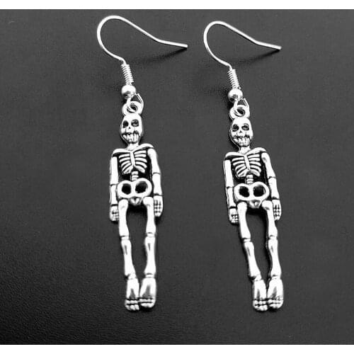 Halloween Vintage Skeleton Skull Dangle Earrings for Women Jewelry Party Gifts Aretes De Mujer Modernos 2020