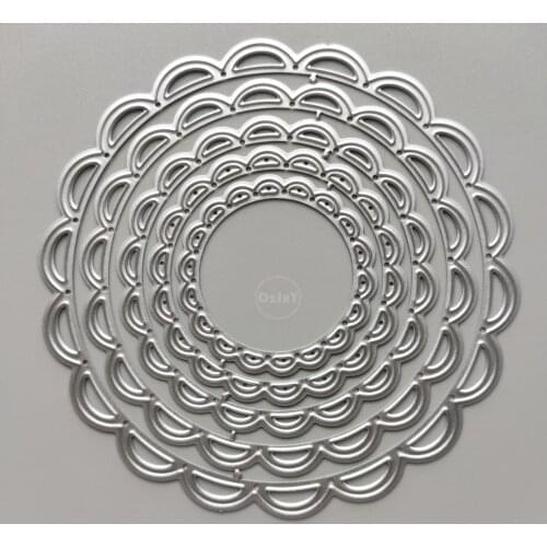 2021 Circle Lace Metal Cutting Dies DIY Scrapbooking Paper Photo Album Crafts Mould Cards Embossing Mold Stencils for Decor