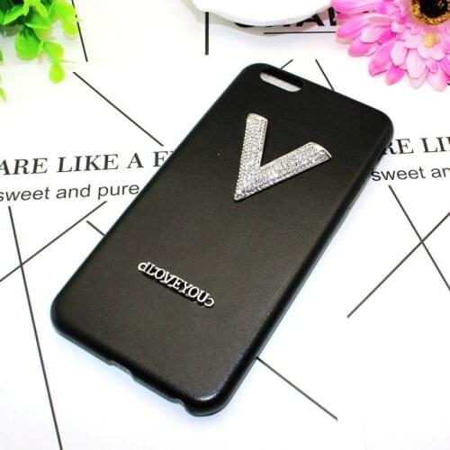 4set/lot Rhinestones letter V letter love Cell Phone letter DIY Alloy Decoration charms