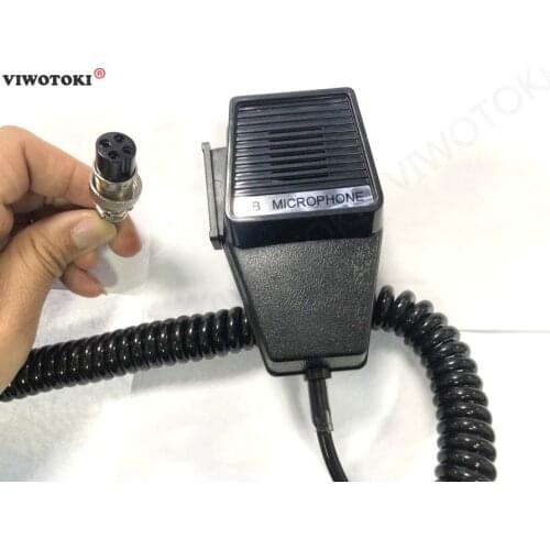 4 Wire Pin Hand Held CM4 CB Radio Speaker Microphone for Cobra 18 WX ST II 19 DX IV 25 LTD CB Radio Walkie Talkie