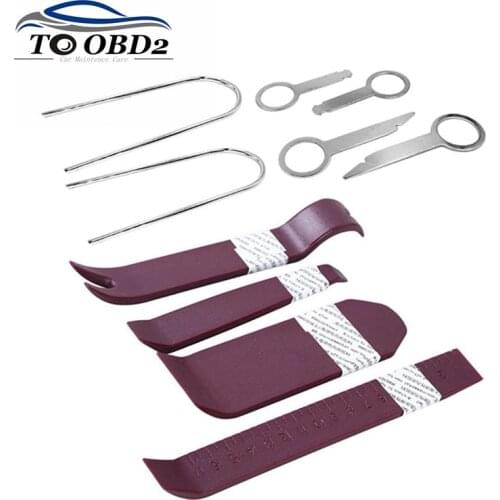 4 pcs & 10pcs Car Disassembly Tools Panel Trim Removal Repair Pry Kit Radio Door Clip Panel Trim Audio Stereo Supplies Removal