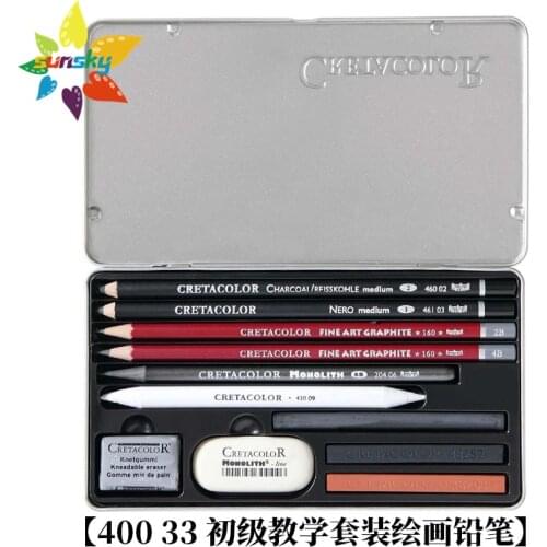 6/20/36 PCS Cretacolor Sketch pencil drawing comprehensive set sketch suit Color oil based carbon pen professional art supplies