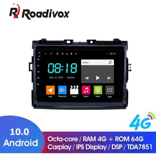 9" Android 10.0 RAM 4G ROM 64G for Toyota Previa 2006-2012 Car Dvd Gps Navigation Radio Multimedia Player Stereo Head Unit