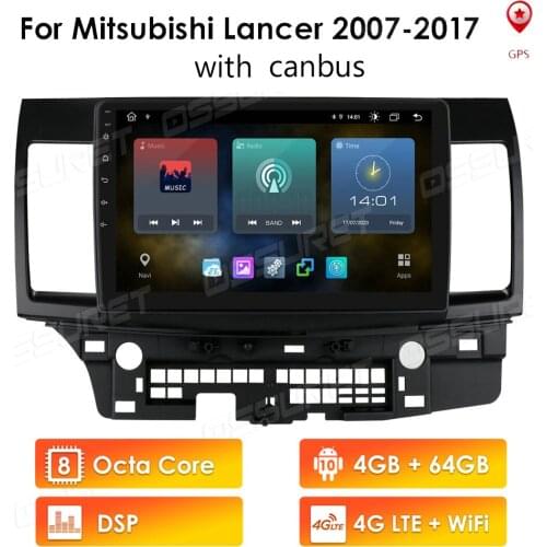 OSSURET 2 Din Android Car Radio for Mitsubishi Lancer 2007 - 2017 Multimedia CAR Video Player Navigation GPS Stereo 4G LTE