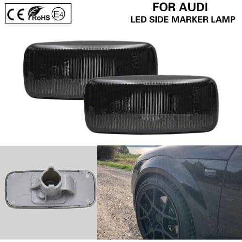 2*PCS OEM Style Smoked Side Marker Lamp light For Audi A2 A3 A4 B5 A6 C5 A8 D2 Allroad C5 TT Coupe Roadster turn signal light