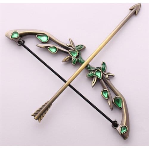 Hot Game Dota 2 Alloy Pendant Keychains King Butterfly Weta Bow Sword Set Model Keychain Bows Key Ring holder Cosplay Jewelry