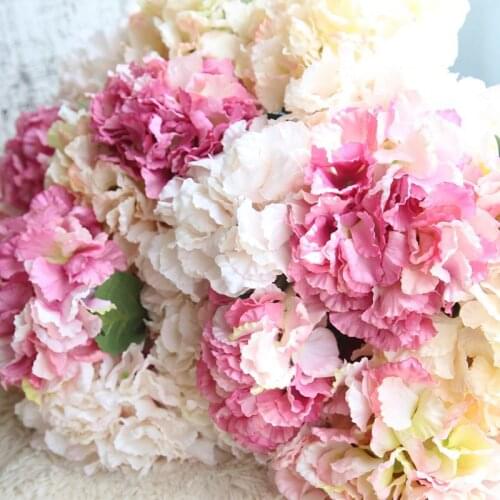 Bouquet Hydrangea Artificial Silk Flowers Bridal Hand Bouquet Fake Flowers for Wedding Home Decoration Flores Artificial