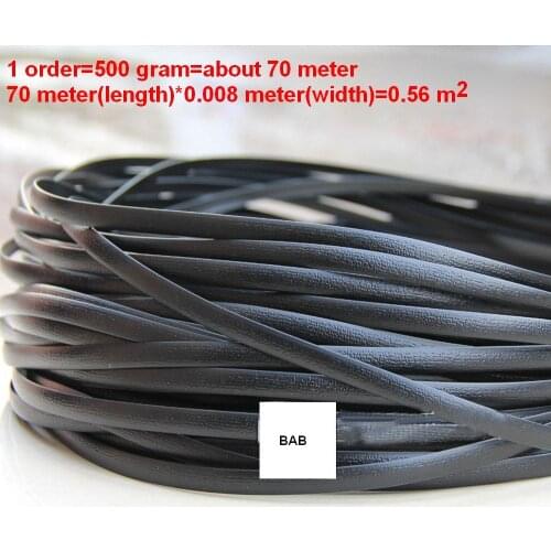 Black flat synthetic rattan weaving material plastic rattan for knit and repair chair table,storage basket,ect