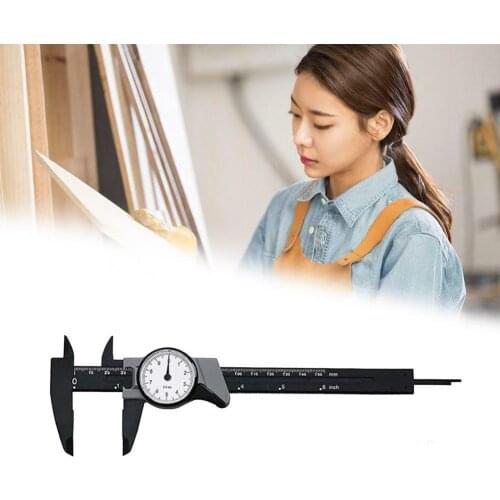 Digital Vernier Caliper 150mm 6inch LCD Display Carbon Calipers Plastic 0.1mm Digital Fiber Micrometer Z5G3