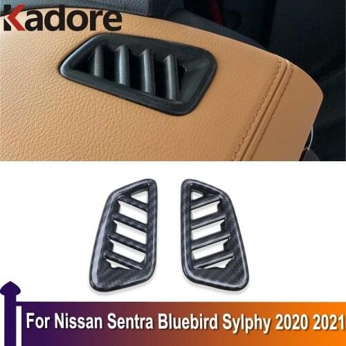For Nissan Sentra Bluebird Sylphy Almera 2020 2021 Front Air Condition Vent Outlet Cover Trim Sticker Interior Car Accessories