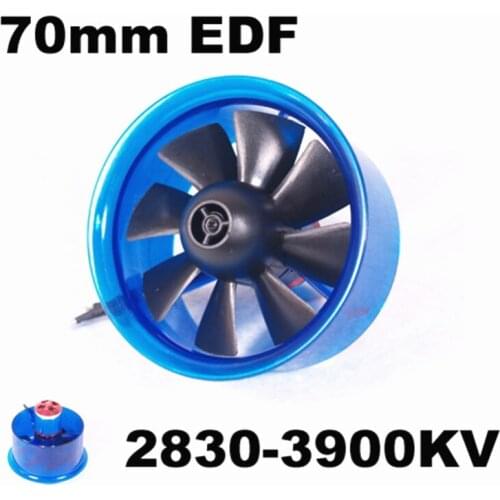 EDF 7008 2830-3900KV Brushless Motor 70mm 8-blade EDF Ducted Fan Power System For RC Aircraft Airplane RC Model