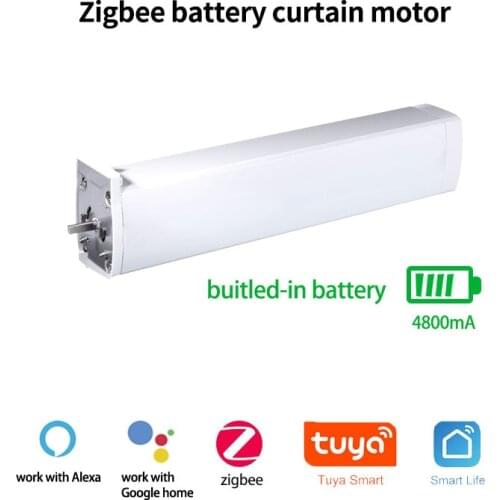 Tuya Smart Zigbee Electric Curtain Motor with battery Timing APP Remote Alexa Google Home voice control for smart home