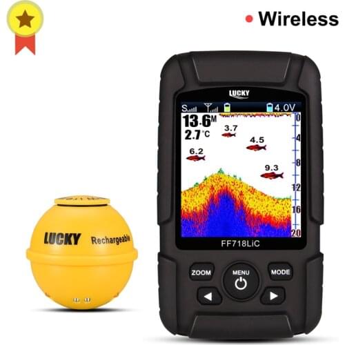 FF718LiC-WLA Wireless Portable Fish Finder 45M/147Feet Sonar Depth Depth sounder echo sondeur deeper