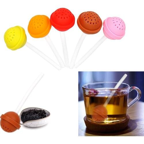 NICEYARD Lollipop Shape Leaf Diffuser Silicone Tea Infuser Creative Empty Tea Bag FilterKitchen Tools Tea Strainer Teaware