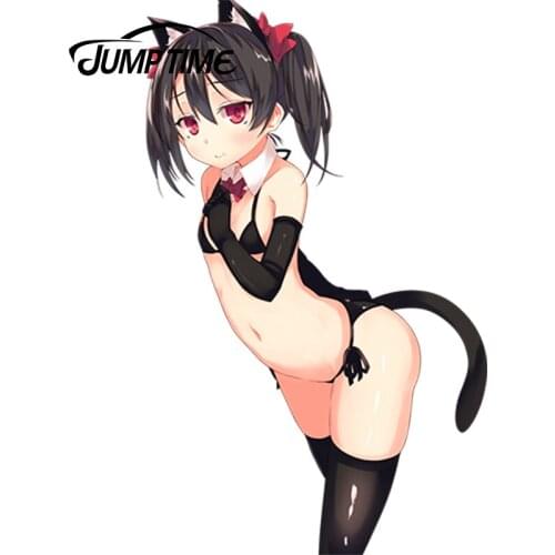 JumpTime 13cm x 8cm Love Live! Anime Car Bumper Decal 3D Car Stying Yazawa Niko Sexy Cat Girl Graphics Car Stickers and Decals