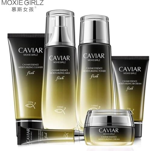MOXIE GIRLZ Collagen protein and caviar Six-Piece Set Deep Nourishing Hydrating and Moisturizing Skin Care Products