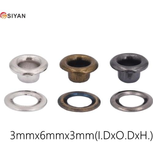 Metal Eyelets Grommets 3mm I.D For Leather Craft DIY Scrapbooking Shoes Practical Accessories Heightening Thick Billboard Eyelet