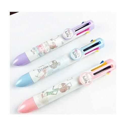 Cute Little Girl 8 Colors Chunky Ballpoint Pen School Office Supply Gift Stationery Papelaria Escolar