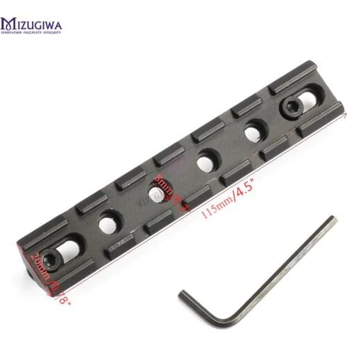 MIZUGIWA Tactical 4.5" Military Picatinny Rail RIS 20mm Standard Adapter Weaver Mount Base Plane Bottom Pistol Airsoft Hunting
