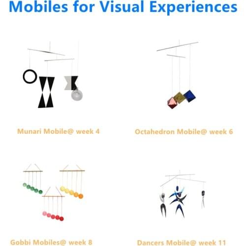 Baby Mobile Toy Montessori Mobiles for Visual Experiences Early Development Materials Munari/ Octahedron/ Gobbi/ Dancer Newborn