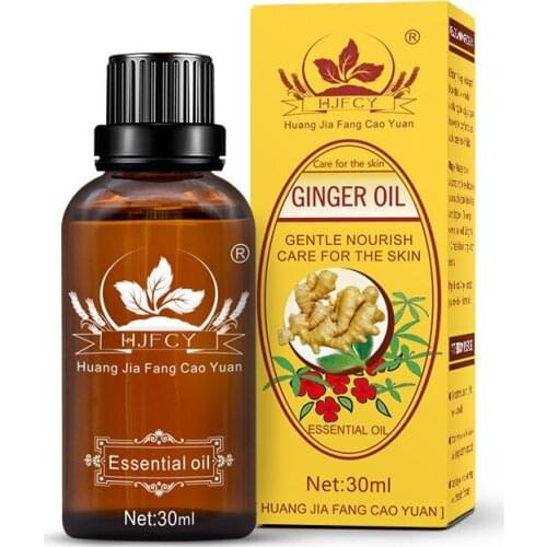 30ml Natural Ginger Oil Lymphatic Drainage Therapy Anti Aging Essential Oil Close Masseter Promote Metabolism Massage Oil TSLM2
