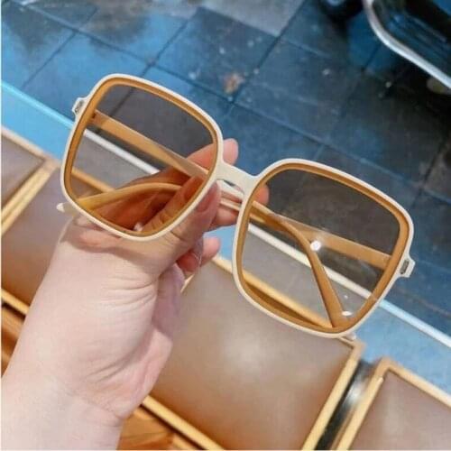 Oversized Frame Nail Sunglasses For Women Fashion Vintage High Quality Sun Glasses Square Frame Eyeglasses Lunette Gafas