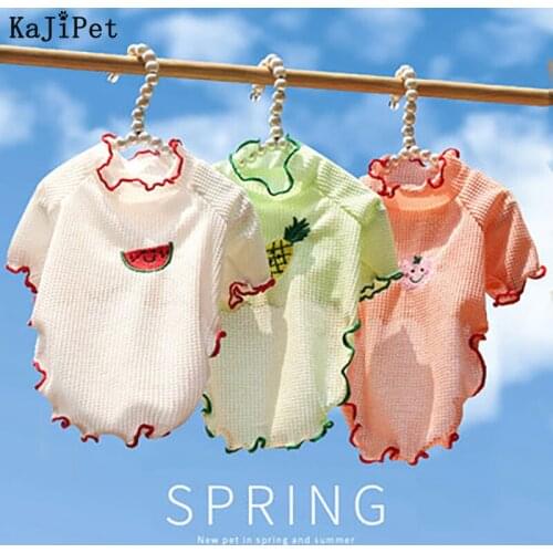 New Pet Dog Clothes For Small Dogs Cat Summer Cute Curling Clothing For Dogs Spring Summer Cool Puppy Chihuahua Clothes Teddy