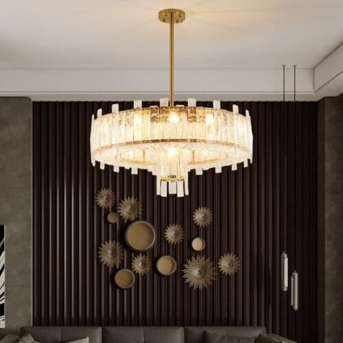 Postmodern Light Luxury Crystal Chandelier Living Room Dining Room Bedroom Model Room Simple Nordic Chandelier