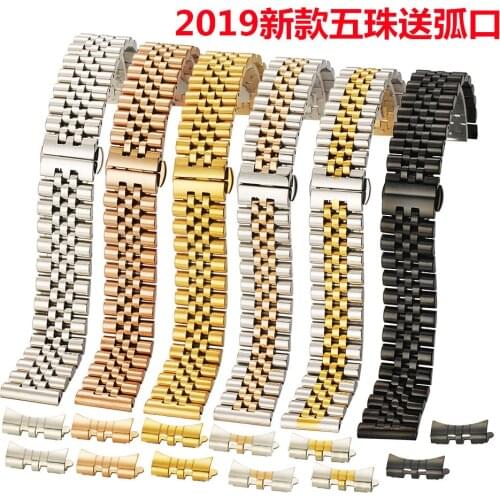 12/13/14/16/17/18/19/20/21/22mm Watch Band Strap Stainless Steel Watchband Bracelet Hollow arc interface With Tool Pins Replace