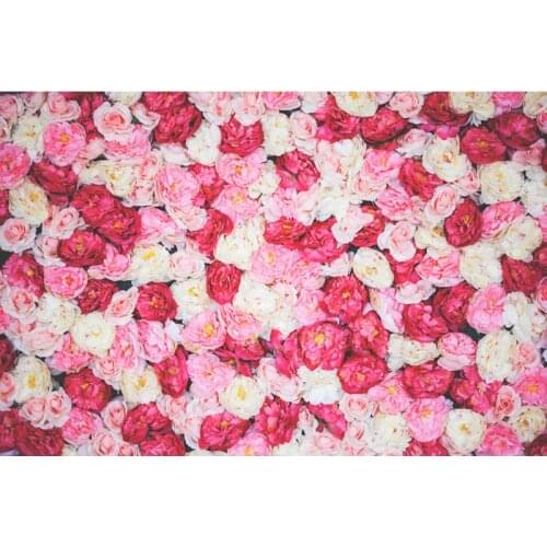 Pink Flowers Photography Backdrops Wedding Photos Baby Shower Children Portrait Backgrounds for Photo Studio Vinyl Cloth Custom
