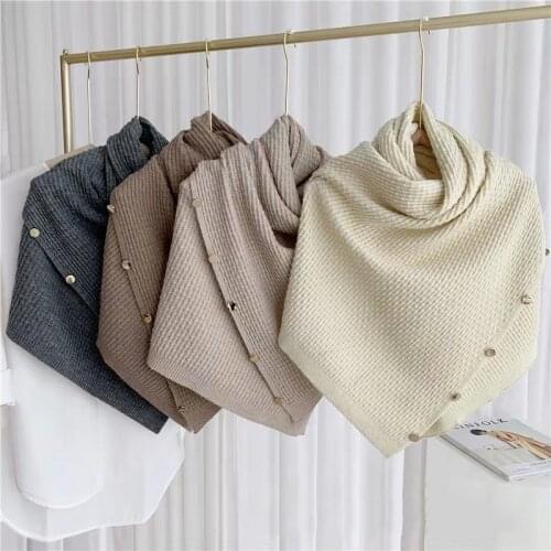 Women Scarf Winter Autumn Spring Vintage Cashmere Acrylic Shawl Warm Scarves Cape Wraps Ladies Outerwear Tops