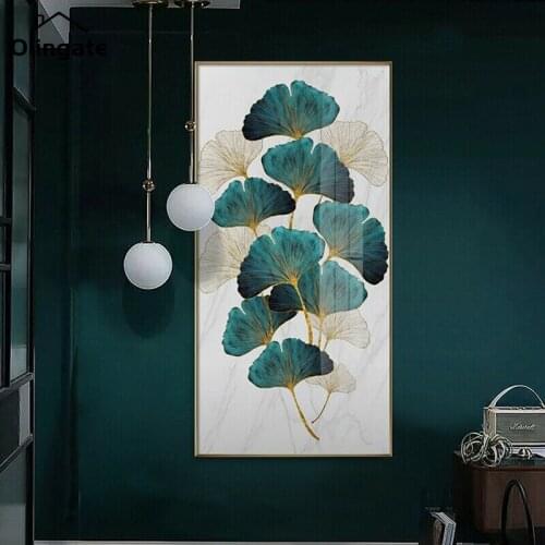Modern Simple Ginkgo Leaf Canvas Art Nordic Plants Canvas Painting One Piece Wall Poster Home Living Drawing Room Wall Decor