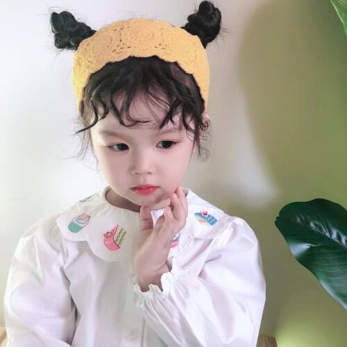 New Korean Style Knitted Headband For Baby Girls Hollow Out Fashion Children Hairband Pure Color Headwear Baby Hair Accessories