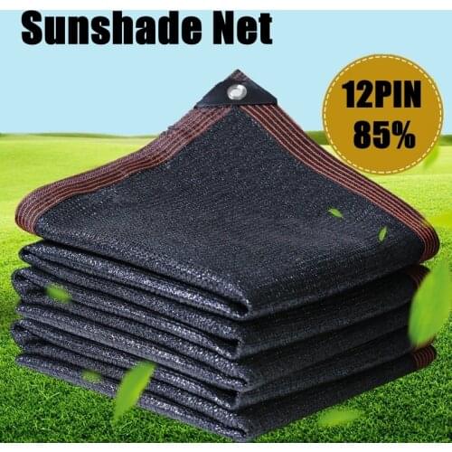 Black 12 Pin Anti-UV HDPE Shading Net Succulent Plant Sunshade Net Outdoor Swimming Pool Cover Sun Shade Net Shading Rate 80~90