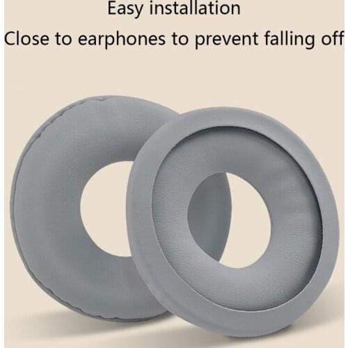 1 Pair Replacement Earpads Cushion Cover Headband for-P-anasonic HF420 HF500 Headset Leather Mesh Ear Pads