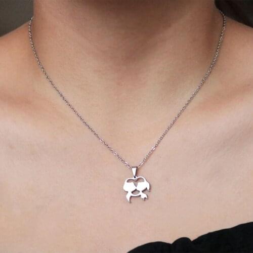 1pc Two Little Kids In Heart Necklace Love Pendants Necklaces Women Girls Couples Fashion Memorial Jewelry