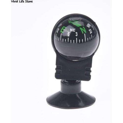 1Pc 55x30x30mm 360 degree rotation Waterproof Vehicle Navigation Ball Shaped Car Compass with Suction Cup