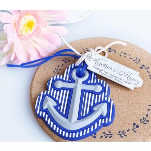 100PCS/LOT High Quality Beach Theme Anchors Away Travel Luggage Tag wedding bridal shower Favor party gifts Free shipping SN1084