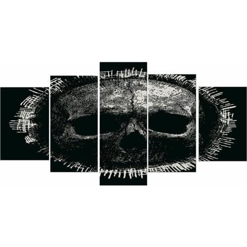 5 Pieces Modern Abstract Canvas Prints Wall Art Decorative picture cuadros oil painting Wall pictures for living room Skull mask