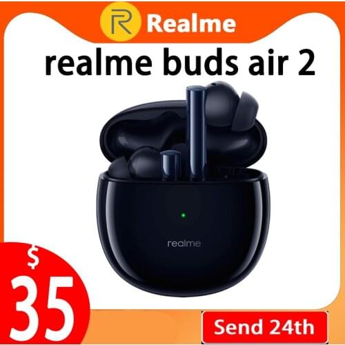 Realme buds air 2 ANC Wireless Bluetooth Earphone 25hrs Total Playback 88ms Super Low Latency 10mm Hi-Fi Bass Boost REAL STOCK