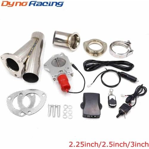 2.25" 2.5'' 3'' Exhaust Control Valve Electric Exhaust Cutout Remote And Manual Toggle Switch Control Kit YC101199