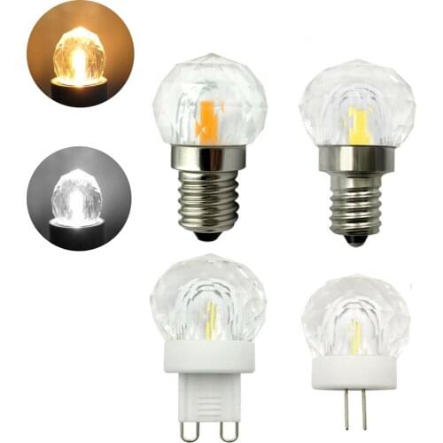 G4 G9 E12 E 14 Dimmable Pendant LED Glass Crystal Light Bulb 2 Color COB Replace Halogen Chandelier Pendant Light Lamps