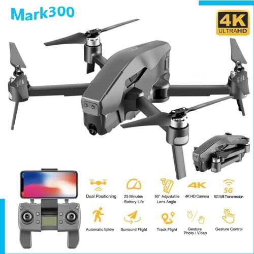 Mark300 GPS RC Drone with Camera HD 4K 5G Wifi Optical Flow Positioning Brushless RC Quadcopter Drones Toys VS Dron E58 & SG907