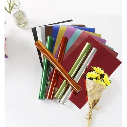 HOHOFILM 50cm*300cm Roll Metallic Heat Transfer Vinyl T-shirt Hat Garment Vinyl sELF Design DIY Iron on Vinyl 20''x118